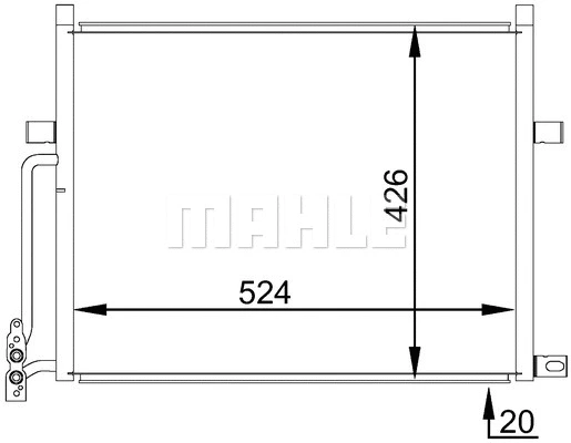 AC 234 001S KNECHT/MAHLE Конденсатор, кондиционер (фото 1)