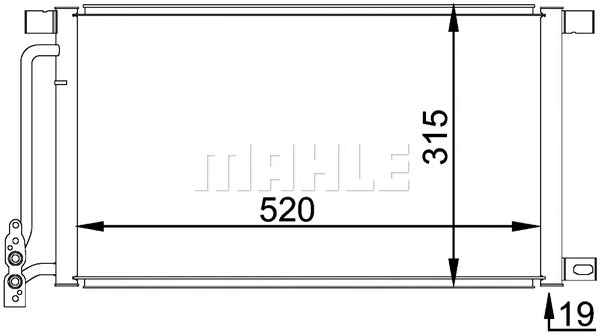 AC 235 000P KNECHT/MAHLE Конденсатор, кондиционер (фото 1)