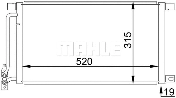 AC 235 001S KNECHT/MAHLE Конденсатор, кондиционер (фото 1)