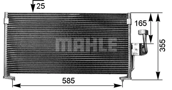 AC 245 000S KNECHT/MAHLE Конденсатор, кондиционер (фото 1)