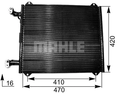 AC 251 000P KNECHT/MAHLE Конденсатор, кондиционер (фото 2)