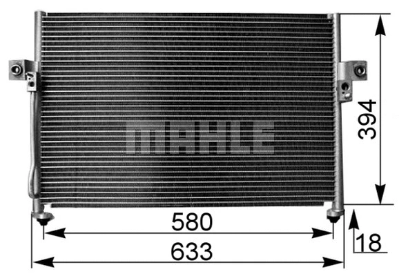 AC 262 000S KNECHT/MAHLE Конденсатор, кондиционер (фото 1)