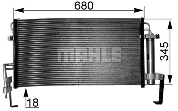 AC 263 000S KNECHT/MAHLE Конденсатор, кондиционер (фото 1)