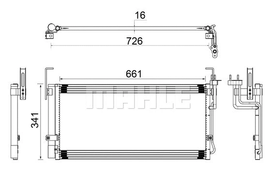 AC 263 000S KNECHT/MAHLE Конденсатор, кондиционер (фото 2)