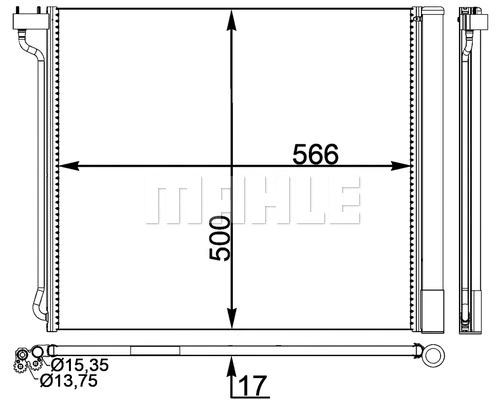 AC 269 000P KNECHT/MAHLE Конденсатор, кондиционер (фото 1)