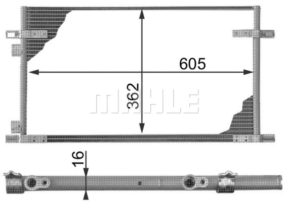 AC 278 000P KNECHT/MAHLE Конденсатор, кондиционер (фото 1)