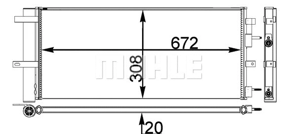 AC 28 000P KNECHT/MAHLE Конденсатор, кондиционер (фото 1)