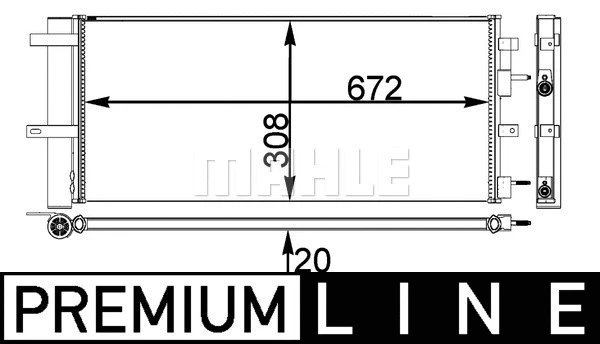 AC 28 000P KNECHT/MAHLE Конденсатор, кондиционер (фото 2)