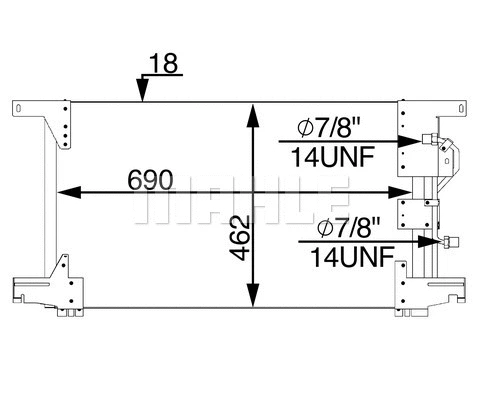 AC 283 000S KNECHT/MAHLE Конденсатор, кондиционер (фото 1)