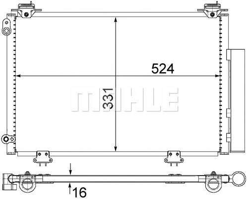 AC 292 000S KNECHT/MAHLE Конденсатор, кондиционер (фото 1)