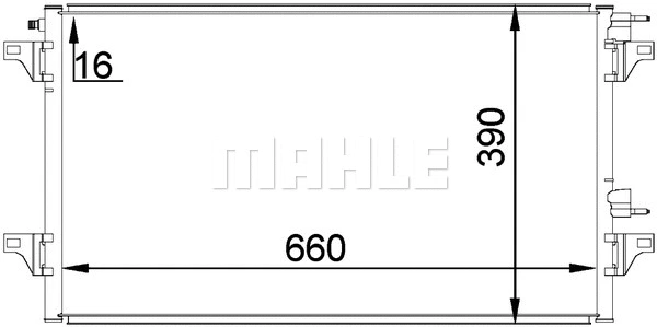 AC 297 000P KNECHT/MAHLE Конденсатор, кондиционер (фото 1)