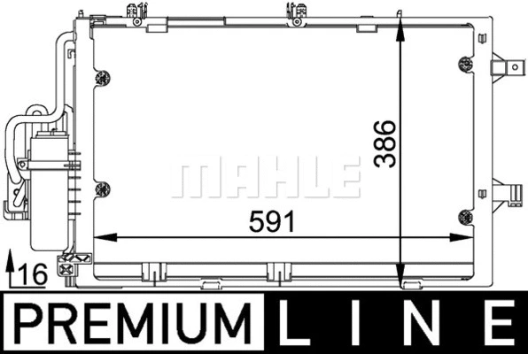 AC 308 000P KNECHT/MAHLE Конденсатор, кондиционер (фото 2)