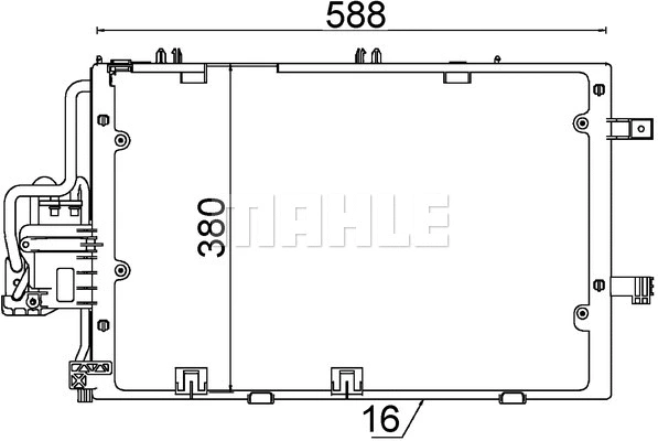 AC 308 000S KNECHT/MAHLE Конденсатор, кондиционер (фото 1)