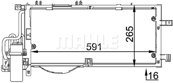 AC 309 000P KNECHT/MAHLE Конденсатор, кондиционер (фото 1)