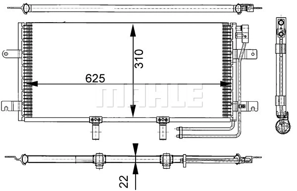 AC 332 000S KNECHT/MAHLE Конденсатор, кондиционер (фото 1)