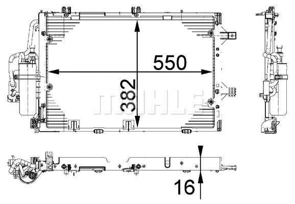 AC 335 000P KNECHT/MAHLE Конденсатор, кондиционер (фото 1)