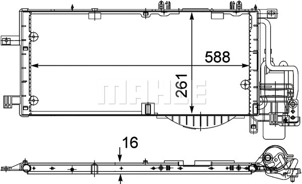 AC 336 000P KNECHT/MAHLE Конденсатор, кондиционер (фото 1)