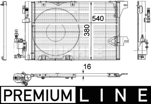 AC 339 000P KNECHT/MAHLE Конденсатор, кондиционер (фото 2)