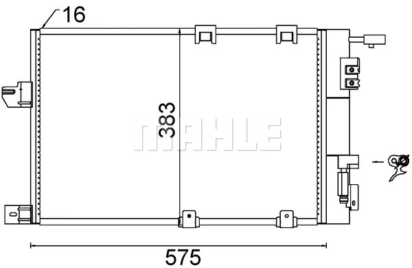 AC 339 000S KNECHT/MAHLE Конденсатор, кондиционер (фото 1)