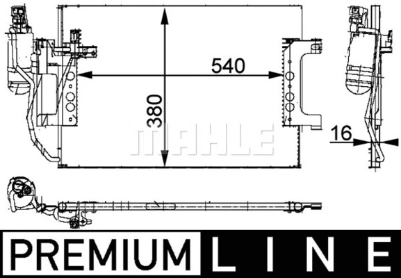 AC 351 000P KNECHT/MAHLE Конденсатор, кондиционер (фото 2)