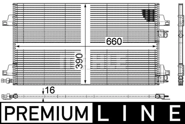 AC 366 000P KNECHT/MAHLE Конденсатор, кондиционер (фото 2)