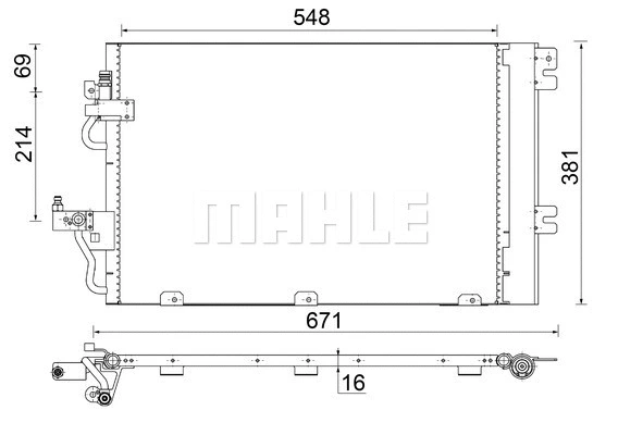 AC 377 000P KNECHT/MAHLE Конденсатор, кондиционер (фото 13)