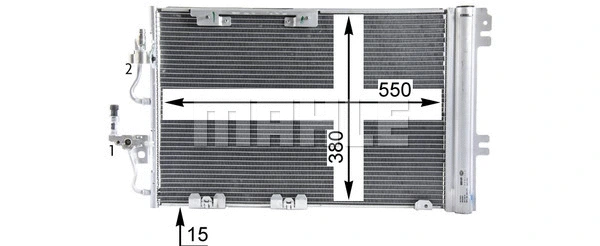 AC 378 000P KNECHT/MAHLE Конденсатор, кондиционер (фото 10)