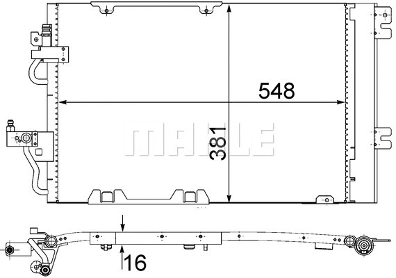 AC 378 000S KNECHT/MAHLE Конденсатор, кондиционер (фото 1)