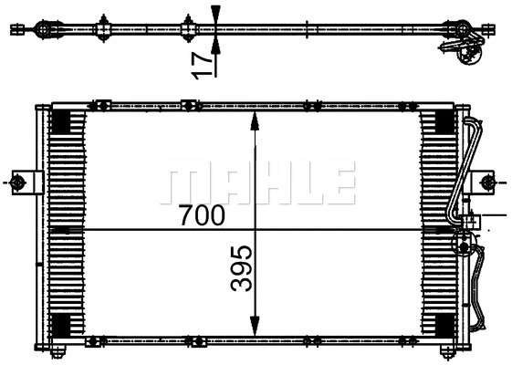 AC 379 000S KNECHT/MAHLE Конденсатор, кондиционер (фото 1)