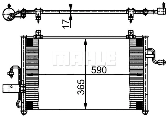 AC 381 000S KNECHT/MAHLE Конденсатор, кондиционер (фото 1)