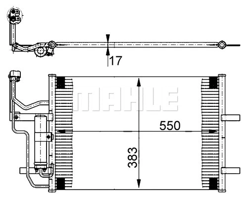 AC 386 000S KNECHT/MAHLE Конденсатор, кондиционер (фото 1)