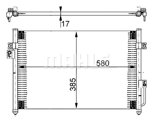 AC 388 000S KNECHT/MAHLE Конденсатор, кондиционер (фото 1)