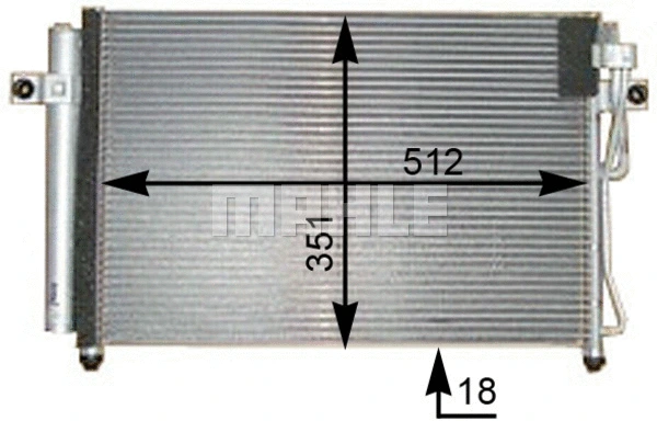 AC 395 000P KNECHT/MAHLE Конденсатор, кондиционер (фото 1)