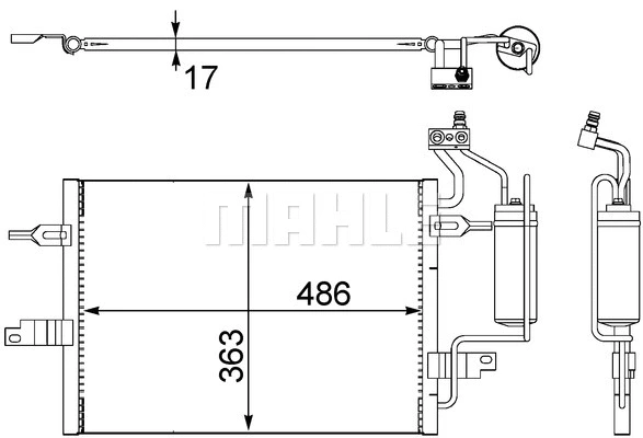 AC 404 000S KNECHT/MAHLE Конденсатор, кондиционер (фото 1)