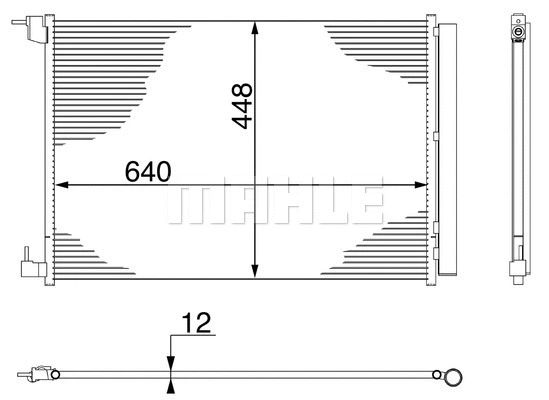 AC 412 000S KNECHT/MAHLE Конденсатор, кондиционер (фото 1)