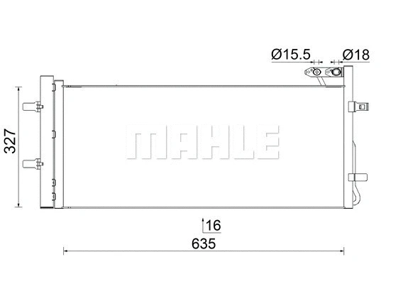 AC 42 000S KNECHT/MAHLE Конденсатор, кондиционер (фото 1)