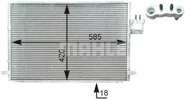 AC 426 000P KNECHT/MAHLE Конденсатор, кондиционер (фото 1)