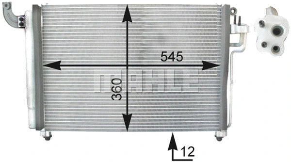 AC 434 000P KNECHT/MAHLE Конденсатор, кондиционер (фото 1)