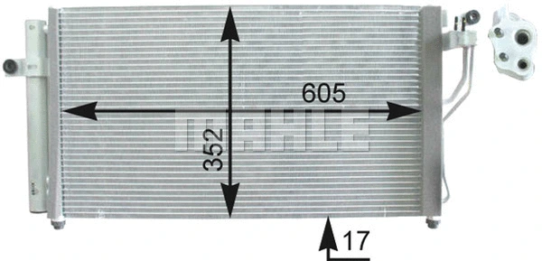 AC 438 000P KNECHT/MAHLE Конденсатор, кондиционер (фото 1)