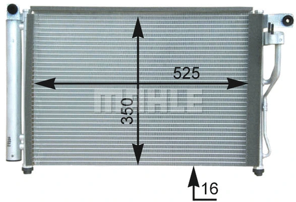 AC 439 000P KNECHT/MAHLE Конденсатор, кондиционер (фото 1)