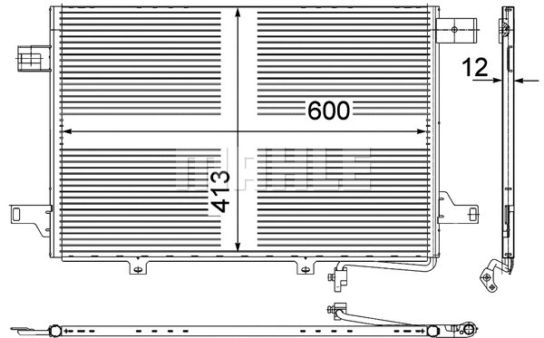 AC 452 000P KNECHT/MAHLE Конденсатор, кондиционер (фото 1)