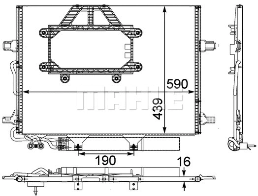 AC 453 000P KNECHT/MAHLE Конденсатор, кондиционер (фото 1)