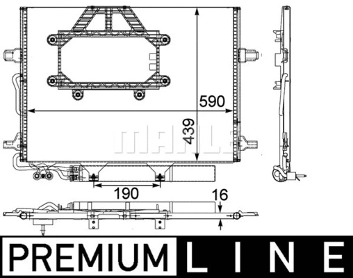 AC 453 000P KNECHT/MAHLE Конденсатор, кондиционер (фото 2)