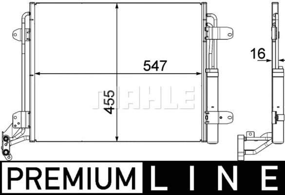 AC 454 000P KNECHT/MAHLE Конденсатор, кондиционер (фото 2)