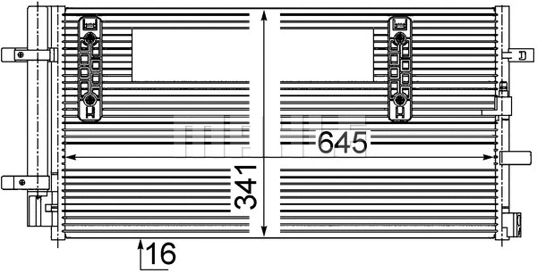 AC 457 000S KNECHT/MAHLE Конденсатор, кондиционер (фото 1)