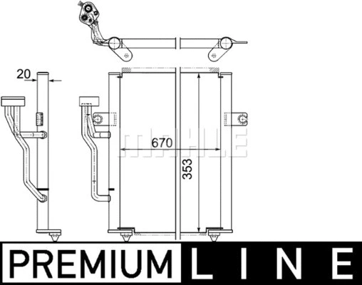 AC 458 000P KNECHT/MAHLE Конденсатор, кондиционер (фото 2)