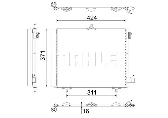 AC 460 000S KNECHT/MAHLE Конденсатор, кондиционер (фото 1)