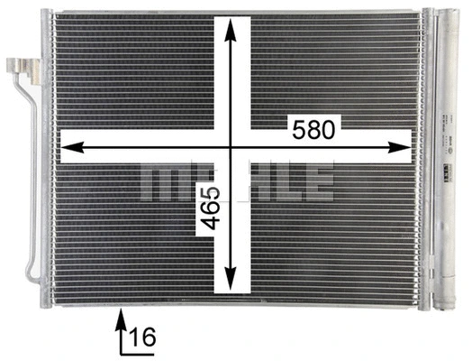 AC 463 000P KNECHT/MAHLE Конденсатор, кондиционер (фото 5)