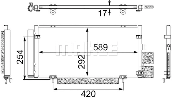 AC 477 000S KNECHT/MAHLE Конденсатор, кондиционер (фото 1)