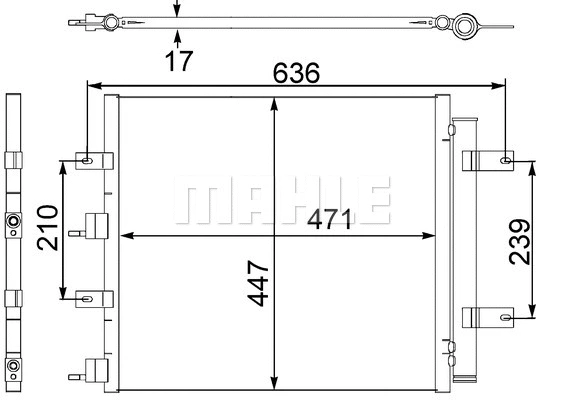 AC 481 000S KNECHT/MAHLE Конденсатор, кондиционер (фото 1)